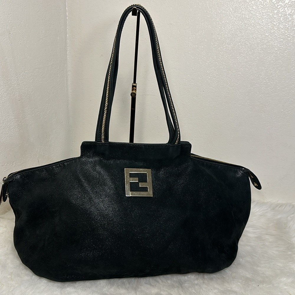 💯Authentic Fendi FF Lampo Chain Shoulder Tote Bag🍀 - Picture 4 of 17
